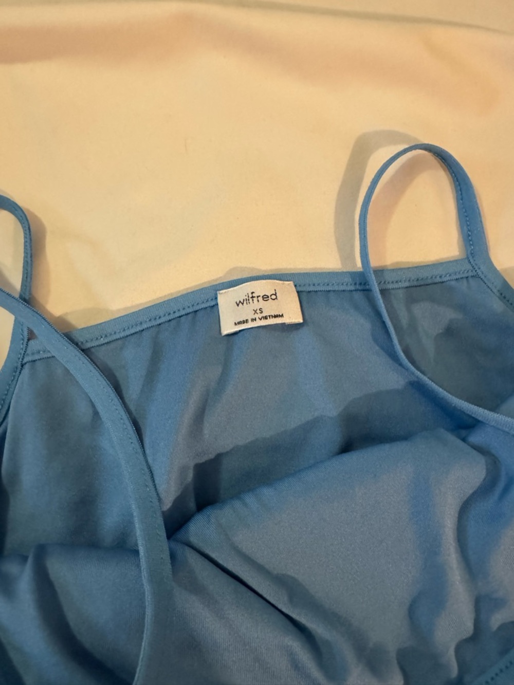 Wilfred Light Blue Spaghetti Strap Mini Dress - Picture 7 of 8